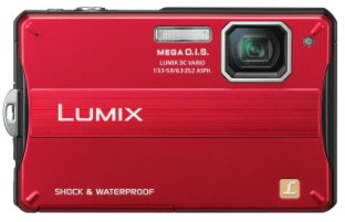 Panasonic Lumix DMC-FT10 (TS10) Waterproof Digital Camera with 14.1MP, 4x Optical Zoom, and 2.7-inch LCD (Red) (Renewed)