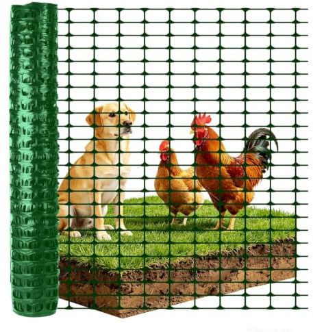 FarmNix Mobiler Hundezaun für Garten 30m x 100 cm, 25 Pfähle, engmaschig | Steckzaun für Hunde, Geflügelzaun, Begrenzungszaun Garten, engmaschiger Gartenzaun, ideal für Camping