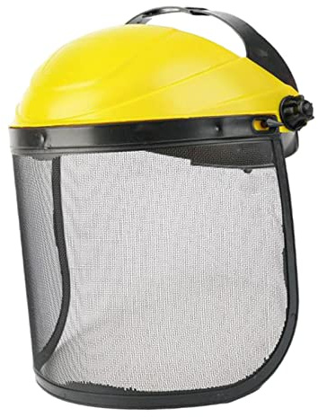 Fiocias Schutzhelm mit Hartmaterial Gesichtsschutz Metallnetz Visier Ohrenschützer Einstellbares Forsthelm Zubehör für Erwachsene Und Kinder bei, Gelbe