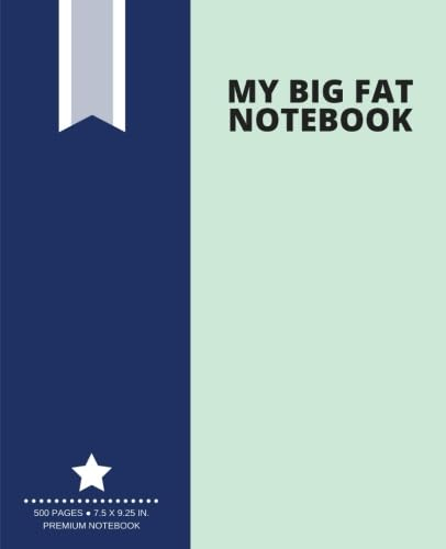 My Big Fat Notebook (500 Pages): Seafoam Blue, Extra Large Notebook, Journal, Diary (7.5 x 9.25 in.) (Creative Collection)