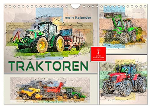 Traktoren - mein Kalender (Wandkalender 2026 DIN A4 quer), CALVENDO Monatskalender: Immer größer, immer stärker, immer imposanter, Traktoren in der Landwirtschaft. (CALVENDO Technologie)