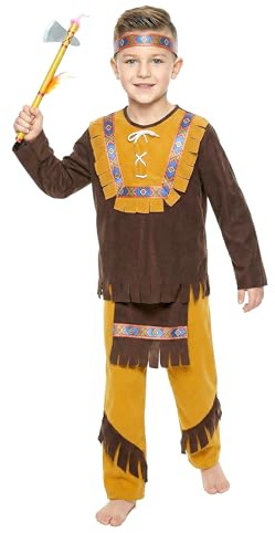 DEGUISE TOI Indianerkostüm für Jungen mit Fransen 3-teilig - Braun