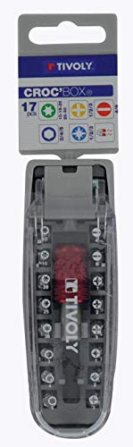 Timoly 11501570028 Set mit 17 Schrauber-Bits Hexa 6,35 mm Croc Box Schraubendreher