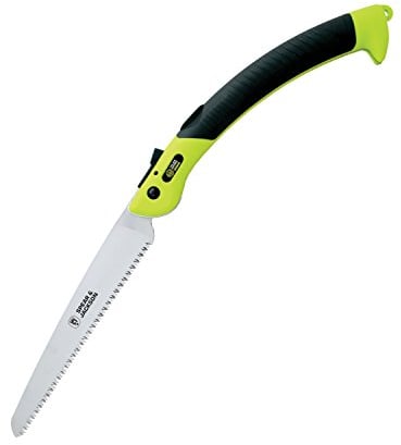 Spear & Jackson 4938KEW Kew Gardens Collection Fixed Blade Pruning Saw & Scabbard, Green/Silver