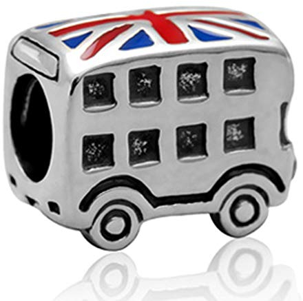 925er Sterlingsilber, Bus-Charm, Reiseanhänger, Sportanhänger, Liebesanhänger, Jahrestag, Charm-Anhänger für Pandora-Charm-Armband (A)
