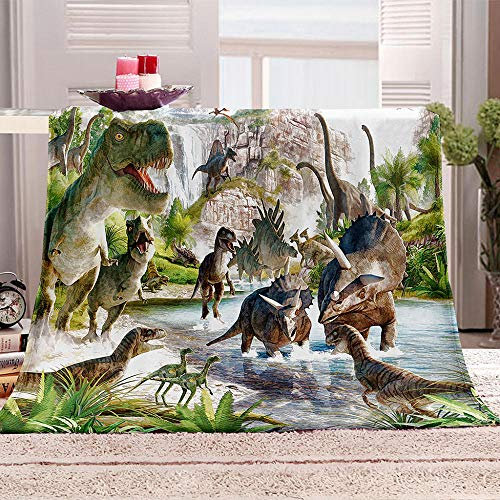Seuwiaeh Samtdecke Jura & Dinosaurier Flauschige Decke Warm Couchdecke Werfen Warm Flanell kuscheldecke Decke 59x78.7 inch…