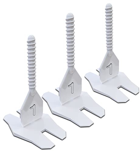 SHAFFER PRO® Fliesen Nivelliersystem I (1mm Fugenbreiten - 100 Stück - Materialdicke 3-22mm)
