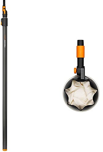 Fiskars Teleskop-Stiel für QuikFit Werkzeug-Köpfe + Obstpflücker QuikFit Stiele, Werkzeugkopf