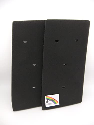 2x HX Filter Schwammfilter Sockelfilter 481010716911 für Trockner Wäschetrockner Wärmepumpentrockner wärmetauschfilter Bauknecht Privileg Whirlpool Fein/Grob 8015250474909 (2 Stück) Schaumstoff
