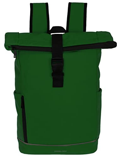 Daniel Ray Rucksack Kurierrucksack Daypack Highlands Größe Large DIN A4 Laptop Fach Fahrradrucksack Daypack Herren Damen Plane wetterfest 1086M + Schlüsselmäppchen (Dark Green 03)