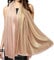Gragengs Funken Metallic Pashmina Schals und Stola für Damen, Lange Party Tücher Einheitliche Farbe Zwei Töne,Roségold
