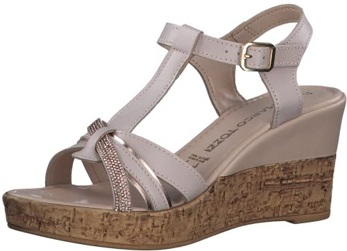MARCO TOZZI Donna 2-2-28387-20, Sandali con Zeppa, Rose Comb, 38 EU
