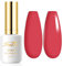 Imtiti Red Gel Nail Polish, 1 Pcs 15ml LightCoral red gel nail polish Color Soak Off Gel Polish Nail Art Manicure Salon DIY Nail Lamp Gel Nail Design Christmas Decoration