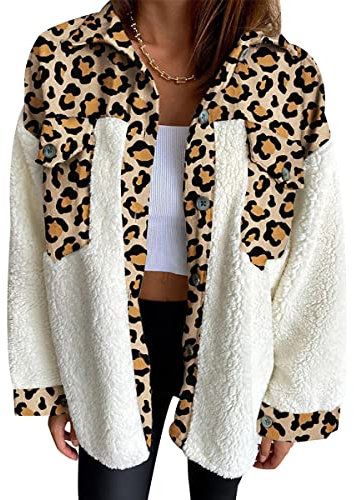 Camicia Giacca Donna Scozzese Teddy Cappotto Pile Lungo Donna Camicie Giacca Quadri Felpata Sherpa Fleece Jacket Donna Giubbotto Peloso Giacche Pile Felpate Teddy Giacca Orsetto Pelosa Donna Giallo XL