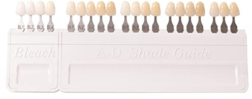 Dental Natural Die Material Shade Guide Denti Candeggina Sbiancamento Dentiera Strumento di Confronto dei Denti(Size:20Colors)