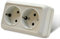 Toma de pared,Juego de tomas de pared,Toma de pared de interior 250V AC 16A,Toma de tierra doble blanco