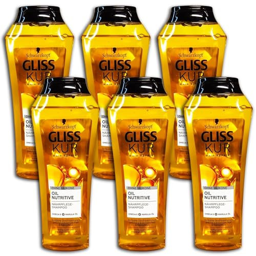 Confezione da 6 shampoo Gliss Oil Nutritive 6 x 250 ml
