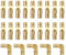 QUARKZMAN 50Pcs Invisible Charnières Tonneau, 4x15mm Laiton Charnière, Caché Tonneau Charnière, Petit Charnières pour Boîte Bijoux, Musique Boîtes, Petit Travail Bois Projets, Doré