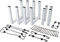 4 Sets Ladder Rack for Trailer, Side Mount Aluminum Enclosed Trailer Ladder Rack 200lb Load Heavy Ladder Racks with Bolts Bungee Cords and D Hook for Exterior or Interior Side Wall