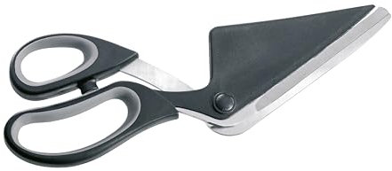 TOPANBIETER 999 Pizzaschere mit Heber Funktion – 2in1 Pizzaschneider & Servierhilfe, japanische Edelstahl-Klingen & Soft-Touch Griff, Multifunktionale Küchenschere, 27,2 cm spülmaschinengeeignet