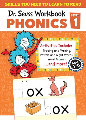 Dr. Seuss Phonics Level 1 Workbook: A Phonics Workbook to Help Kids Ages 4-6 Learn to Read (for Kindergarten and Beyond) (Dr. Seuss Workbooks)