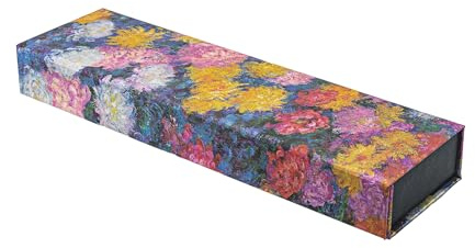 Monet’s Chrysanthemums Pencil Case (Wrap Closure)
