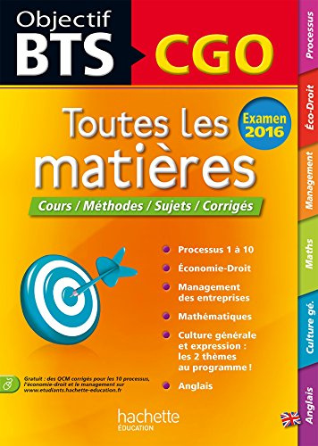 Toutes les matières BTS CGO
