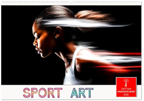 Sport Art (Wandkalender 2026 DIN A2 quer), CALVENDO Monatskalender: Wenn Athletik sich in Kunst verwandelt. (CALVENDO Sport)