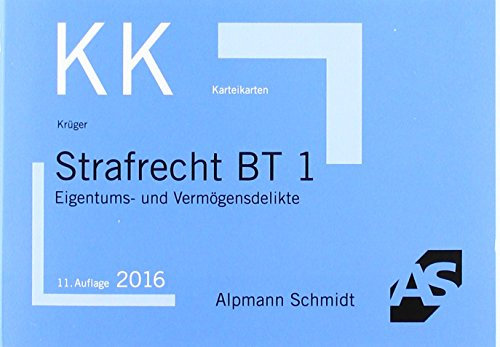 Bundle Krüger, Skript Strafrecht BT 1 + Krüger, Karteikarten Strafrecht BT 1