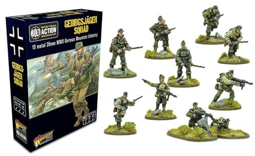 Warlord Games: Gebirgsjager Squad - WW2 Miniaturfiguren (10 Metallfiguren)