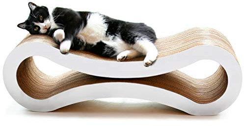 PetFusion Ultimate Cat Kratzbaum Lounge, groß, Cloud weiß