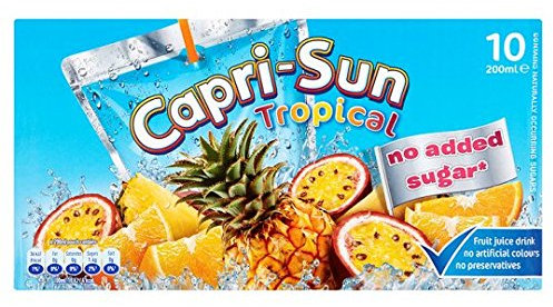 Capri Sun ohne Zuckerzusatz, tropisch, 10 x 200 ml