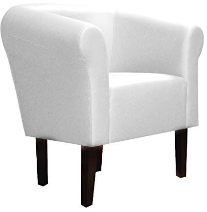 FORTISLINE Clubsessel Loungesessel Cocktailsessel Monaco 2 Kunstleder W425_13 (Weiss)