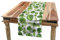 ABAKUHAUS Blatt Tischläufer, Strudel Palm Bananenstauden, Esszimmer Küche Rechteckiger Dekorativer Tischläufer, 40 x 180 cm, Grün Jägergrün
