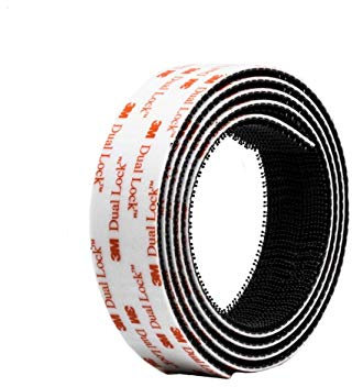3M Dual Lock Wiederverschließbarer Verschluss SJ3550 250 Schwarz, 2,5 x 1,2 m