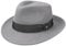 LIERYS City Filzhut - Wollfilzhut Damen/Herren - Hut aus Filz (Wollfilz) - Herrenhut wasserabweisend - Wollhut Packable - Bogarthut Sommer/Winter - Fedora grau XL (60-61 cm)