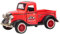 Zerodis Kleintransporter Spielzeug Classic Diecast Car Fahrzeug Spielzeug Pull Back Autos Modell mit Lichtern und Sounds für Kinder(rot)