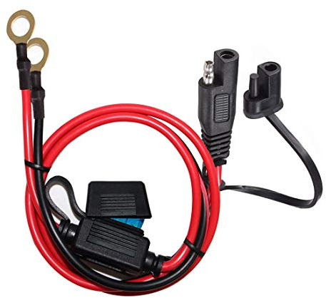 YETOR SAE Anschluss Kabel,SAE-O-Ring Anschlusskabel mit 15A Schutzsicherung zur Sicherheit,2pin Schnelltrenn Verlängerungskabel,SAE Batterie Verlängerungskabel mit 3.28FT10AWG für Motorradfahrzeuge.