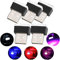 CTRICALVER Auto Usb Innenbeleuchtung, 5-teiliges USB-Beleuchtungs-Atmosphärenlicht-Set Innendekoration für Auto (5 Farben, Rot/Blau/Pink/Weiß/Eisblau)