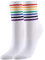 Faletony Socken Damen Regenbogen Farbe Gestreift Gedruckt Zehensocken Frauen bunten Mustern für Damen und Herren (Weißer Nadelstreifen)