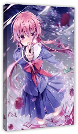 Leinwandposter Anime Gasai Yuno The Future Diary 3, Schlafzimmer, Dekoration, Sport, Landschaft, Büro, Raumdekoration, Geschenk, 60 x 90 cm, Rahmen style1