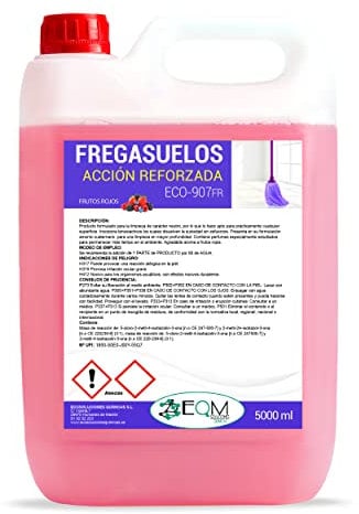 EQM - ECO-202 - Detergente per superfici multiple - Azione rinforzata per una pulizia superiore - 5L - Alta capacità sgrassante e deodorante - Aroma a frutti ross