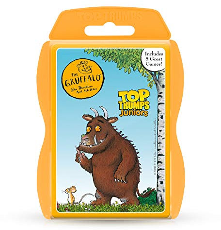 Top Trumps Das Grüffelo-Junior-Kartenspiel, basierend auf den Büchern von Julia Donaldson, enthält 5 Spiele von Spot The Difference, Take 5 und Paare, pädagogisches Geschenk und Spielzeug für Jungen