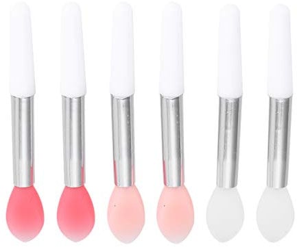 Uonlytech 6Pcs Silicone Lip Brush Lip Wands Small Lip Brush Eyeshadow Brush Makeup Set Lip Brush Applicator for Lip Oil Lip Gloss Clear