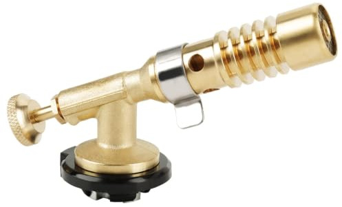 Pistola per fiamme professionale, in ottone, portatile, per cucina, gas, fiamma regolabile, butano, saldatura, barbecue, pistola per fiamma, per campeggio, casa, Yosoo scuola professionale