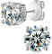 YIMERAIRE Moissanite Earrings, 6MM Diamond Stud Earrings For Women Men 925 Sterling Silver Screw Back Ear Stud Shiny Hypoallergenic White Gold Lab Grown Moissanite Studs -Gifts for Her Him