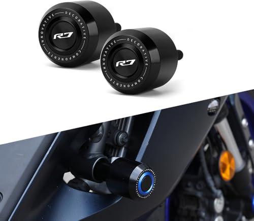 Modeer Kompatibel mit Ya.maha YZF R7 2021~2024 Motorradrahmen Antikollisions-Fallschutz Slider Crash yzfr7 r 7 Zubehör (Schwarz)