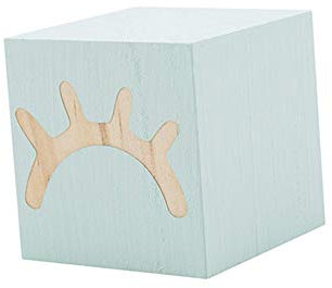 Deko-Würfel für Wimpern aus Holz, niedlich, für Babys, Kinder, Kinderzimmer, Grün