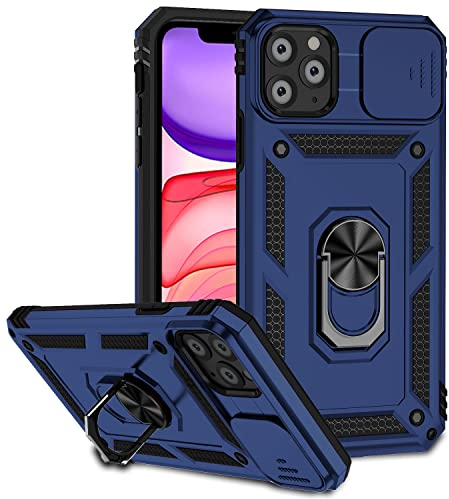 Hitaoyou iPhone 11 Pro Max Hülle, iPhone 11 Pro Max Hülle mit Kameraabdeckung & Ständer Militärqualität Stoßfest Robuste Schutzhülle mit magnetischer Autohalterung Hüllen für iPhone 11 Pro max