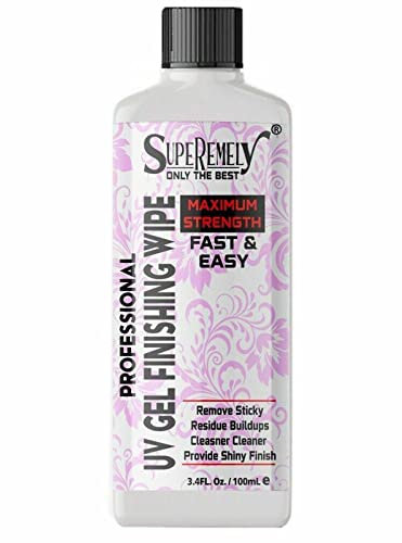 UV Nail Gel Finishing Wipe, Sticky Residue Remover, Cleanser, Brush Cleaner 100ml